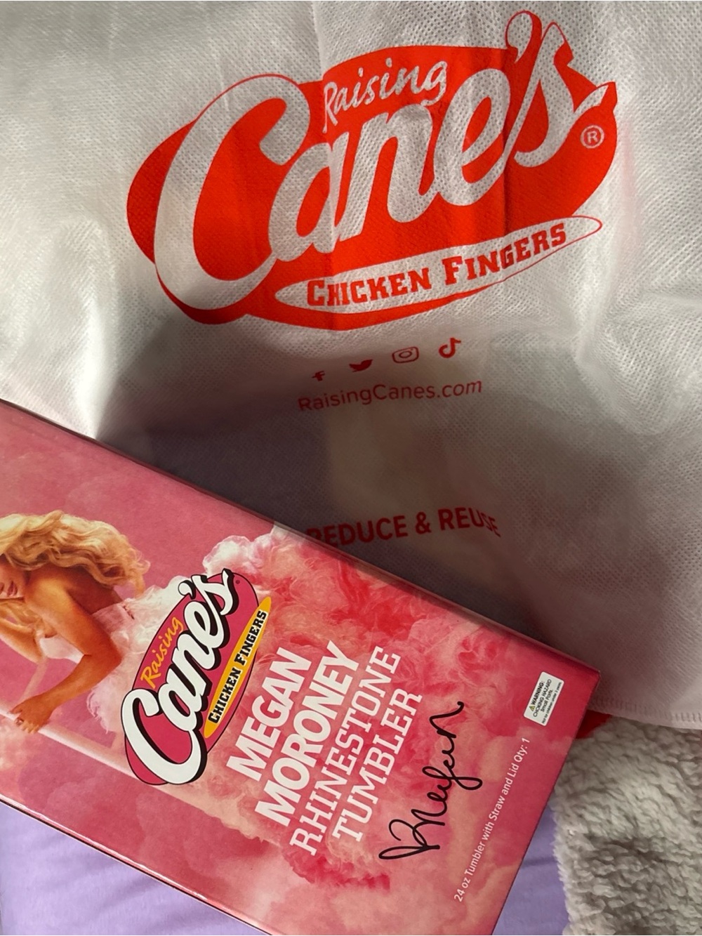 Raising Cane's Pink Megan Moroney Rhinestone Tumbler - Limited Edition